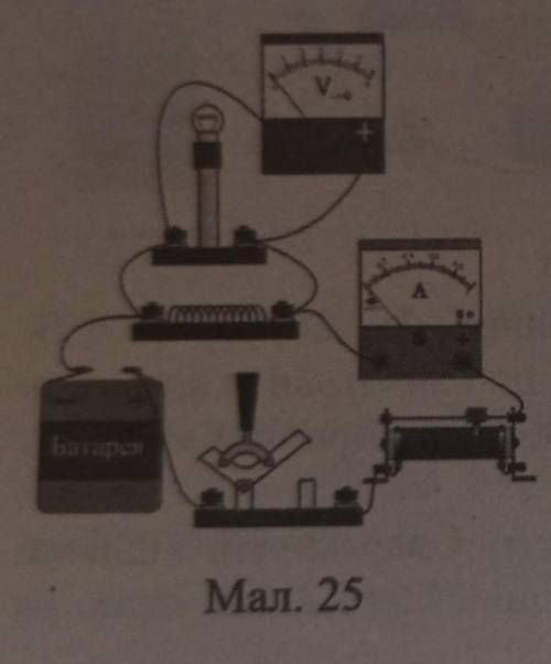 Накреслити схему електричного кола як на малюнку 25