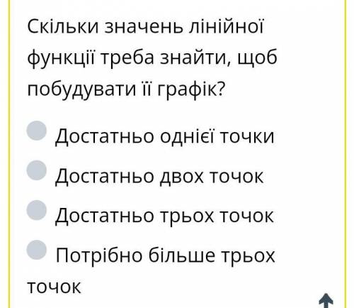 Скільки значень лінійної функції треба знайти, щоб побудуватм її графік?