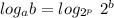 log_ab=log_{2^p} ~2^b