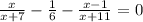 \frac{x}{x+7}-\frac{1}{6}-\frac{x-1}{x+11} =0