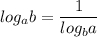 log_{a}b=\dfrac{1}{log_{b}a}