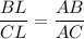 \dfrac{BL}{CL}=\dfrac{AB}{AC}