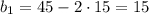 b_1=45-2\cdot15=15