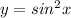 y=sin^2x