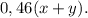 0,46(x + y).