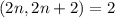 (2n,2n+2)=2