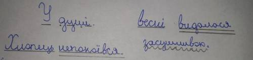 Зробіть синтаксичний розбір У душі,хлопець непокоївся,весні видалася засушливо