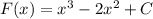 F(x)=x^3-2x^2+C