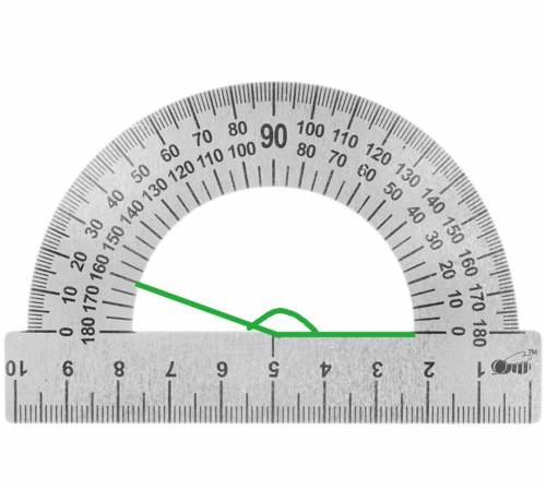 Побудуй кут, градусна міра якого 160°.